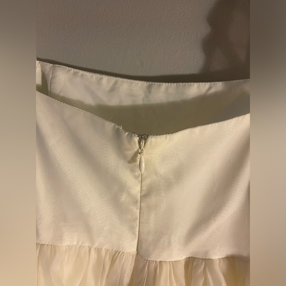 Cream/White Puff-Sleeve Babydoll Mini Dress Forever 21 - Picture 11 of 13